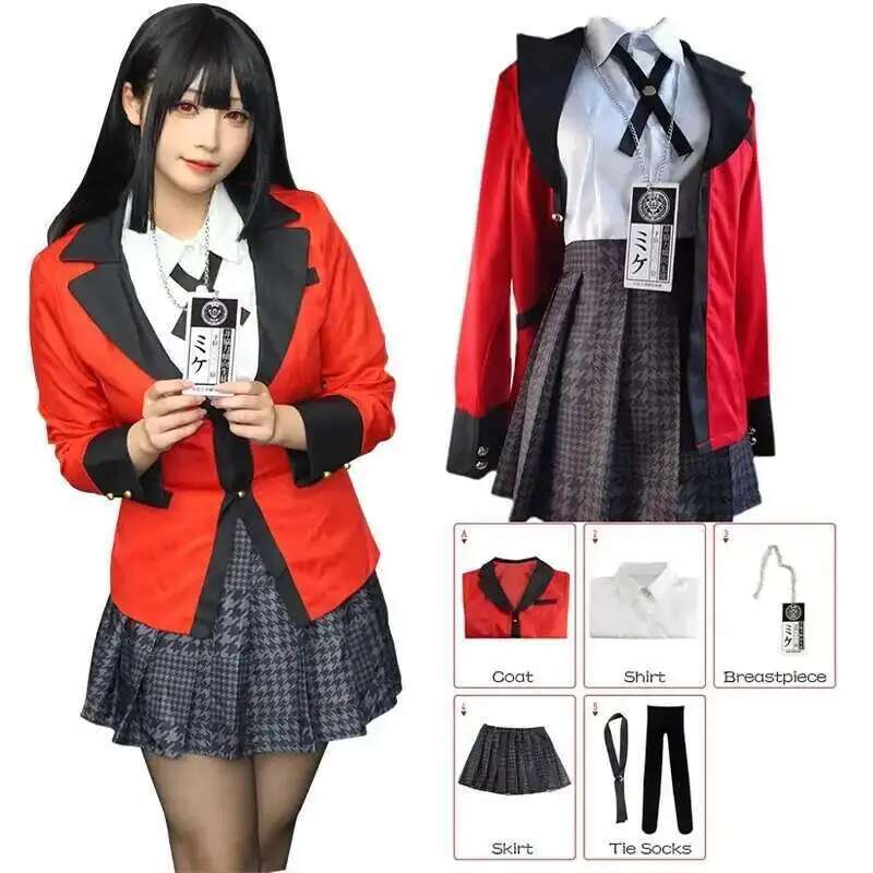 Anime Cosplay Outfit Girl - Anime Kakegurui Jabami Yumeko Cosplay Costume