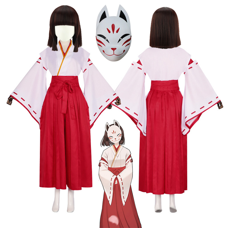 Cosplay Anime Yuki - Genshin Impact Kazari Mask Costume NPC