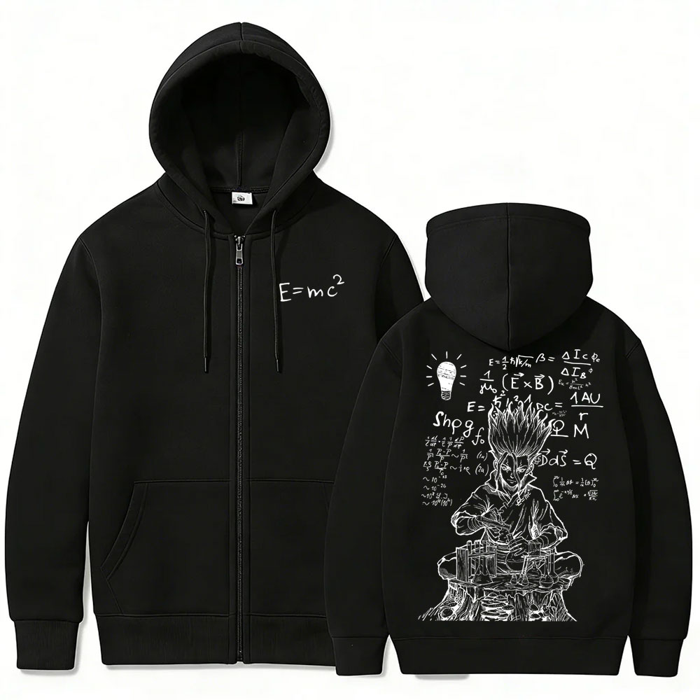 Cosplay Anime Basic - Anime Dr Stone Zipper Hoodie Manga