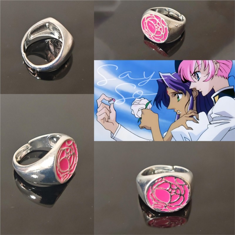 Pink Rose Ring Tenjou Utena Re - огляд і ціна Anime Cosplay Outfit Girl