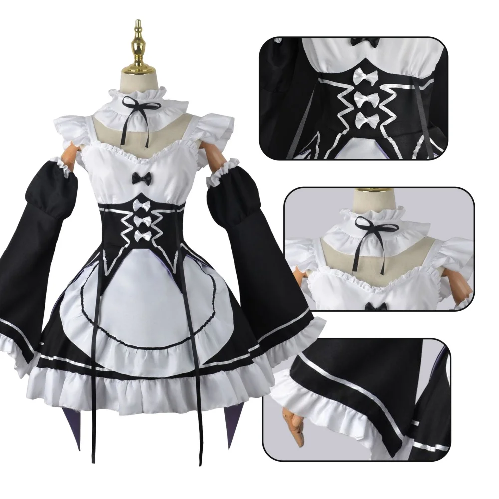 Anime Ram Rem Maid Cosplay Re  - огляд і ціна Anime Cosplay Maid